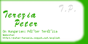 terezia peter business card